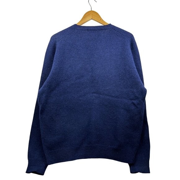 Vintage Claybrooke Sweater Mens Large Shetland Wool Blue Preppy Classic Timeless - Picture 4 of 8